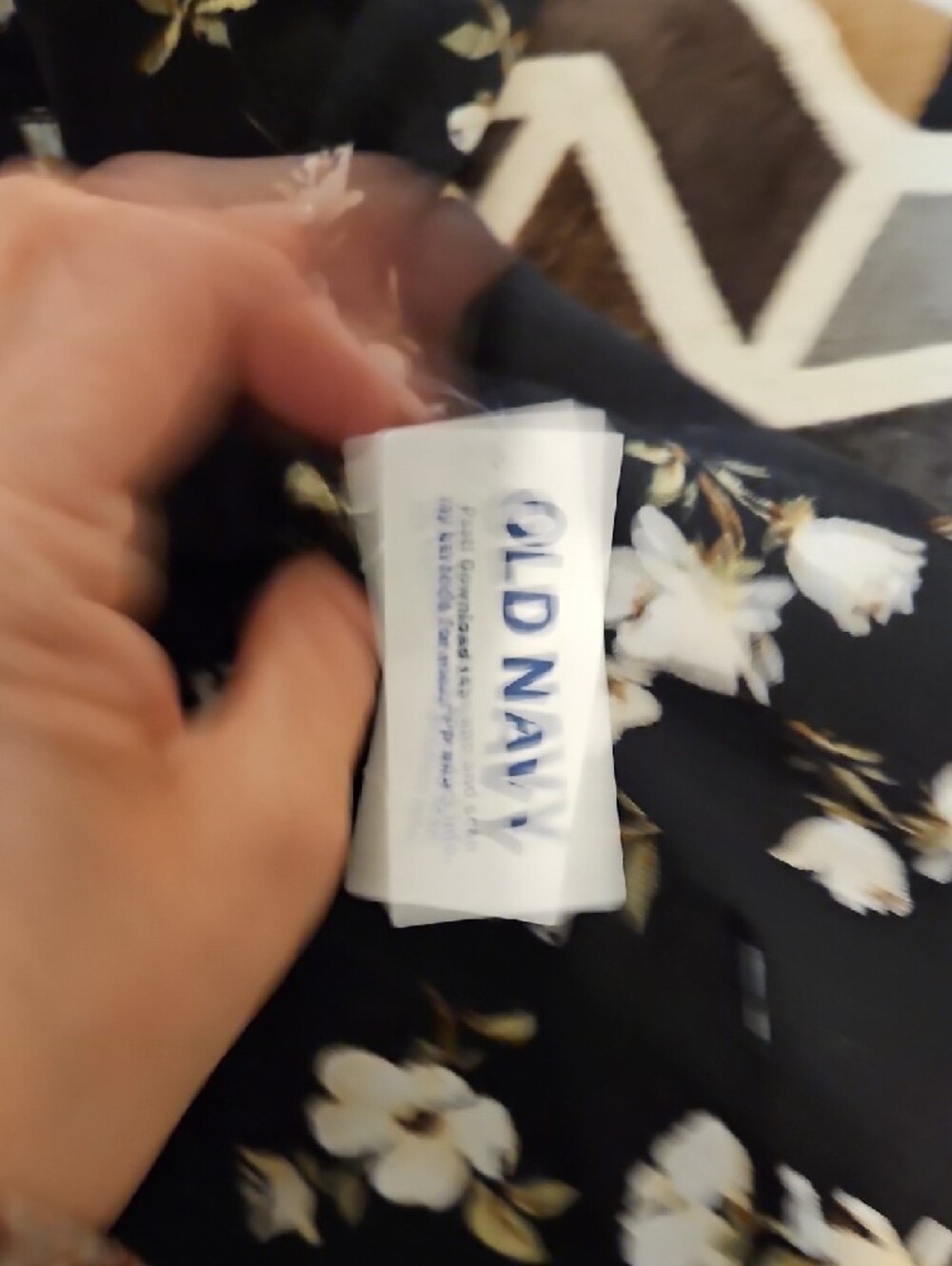 Old Navy Black Maxi Dress with White Floral Pattern - Picture 9 of 10